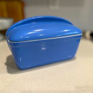 Hall Pottery for Westinghouse Blue Covered Refrigerator Dish Lidded Fridgie